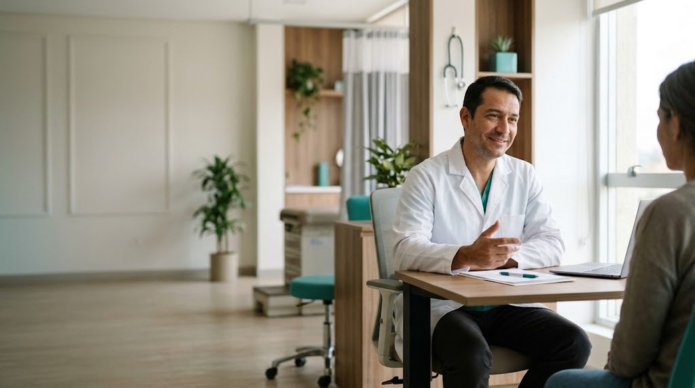 Médico atendiendo a un paciente